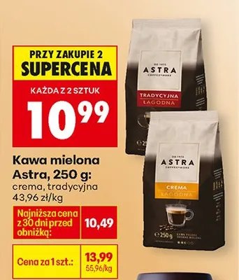 Kawa mielona crema promocja w Biedronka