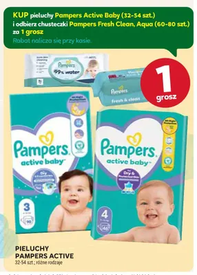 Pieluchy Pampers Active Baby promocja w Stokrotka