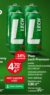Piwo Lech Premium promocja w Żabka