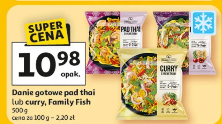 Danie gotowe pad thai lub curry promocja w Auchan