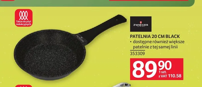 Patelnia 20 cm Black Zwieger promocja w Selgros