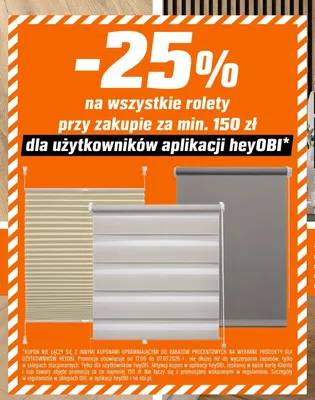 Rolety promocja w OBI