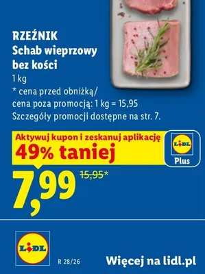 Schab wieprzowy bez kości Rzeźnik promocja w Lidl