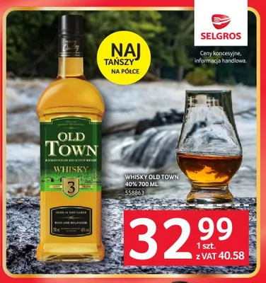 Whisky Old Town 40% promocja w Selgros