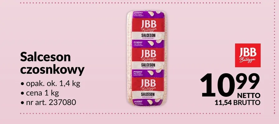 Salceson czosnkowy JBB Bałdyga promocja w Makro