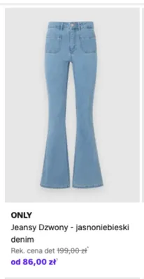 Jeansy Dzwony jasnoniebieski denim ONLY promocja w Lounge by Zalando