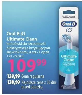 Końcówki do szczoteczki do mycia zębów Ultimate Clean promocja w Hebe