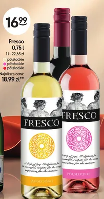 Wino białe Fresco półsłodkie promocja w Żabka