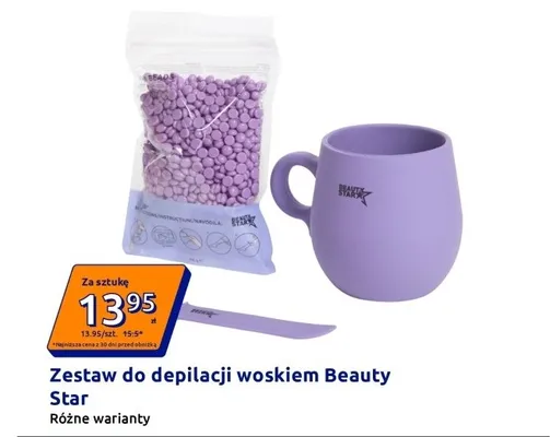 Zestaw do depilacji woskiem Beauty Star promocja w Action