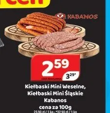 Kiełbaski Mini Śląskie Kabanos promocja w Delfin