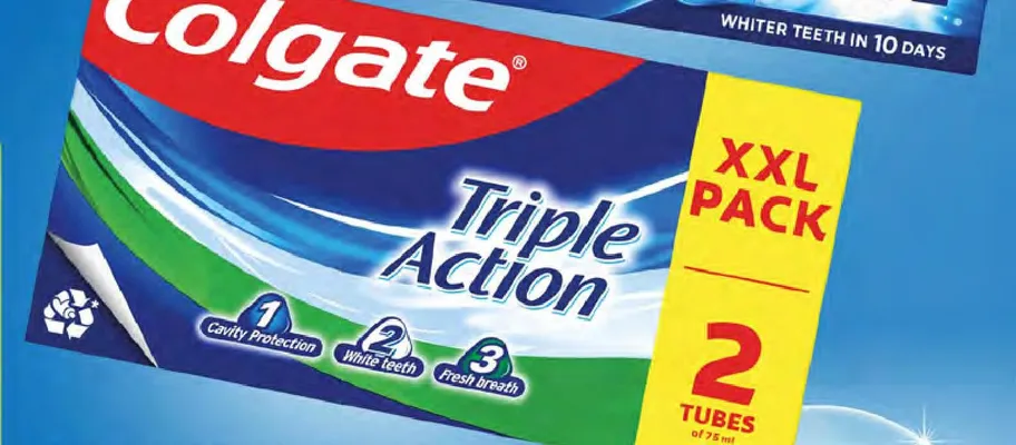 Pasta do zębów Colgate Triple Action 2-pak promocja w Dino