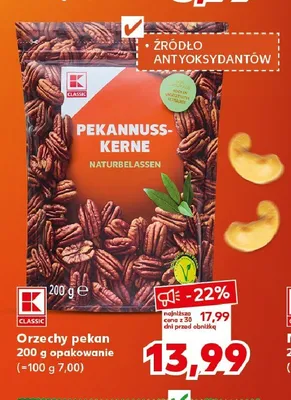 Orzechy pekan K-Classic promocja w Kaufland