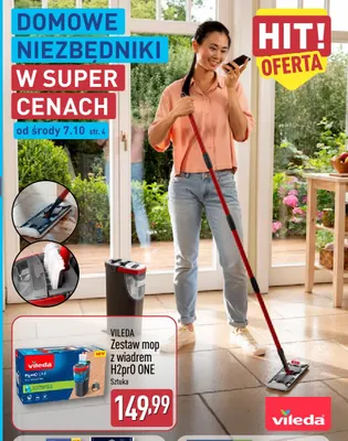 Zestaw mop z wiadrem H2prO ONE Vileda promocja w Aldi