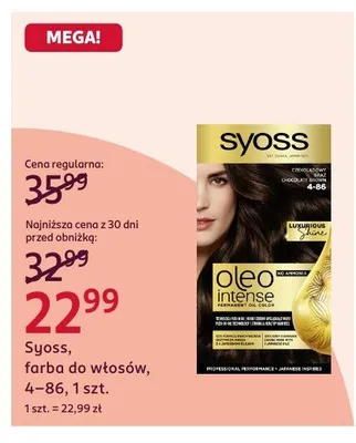 Syoss Oleo Intense farba do włosów 4-86 promocja w Rossmann