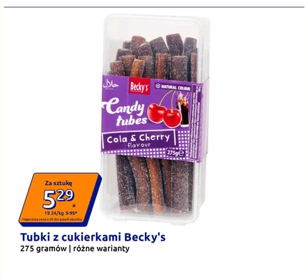 Tubki z cukierkami Becky's promocja w Action