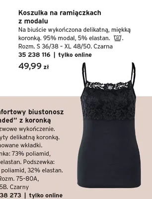Koszulka na ramiączkach z modalu promocja w Tchibo