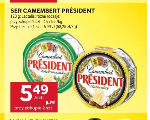 Ser camembert naturalny Président promocja w Stokrotka