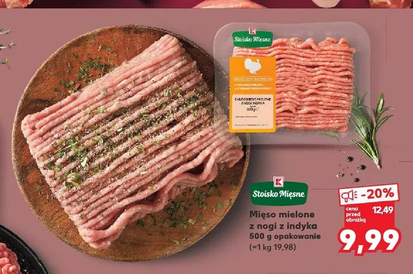 Mięso mielone z nogi z indyka Stoisko Mięsne promocja w Kaufland