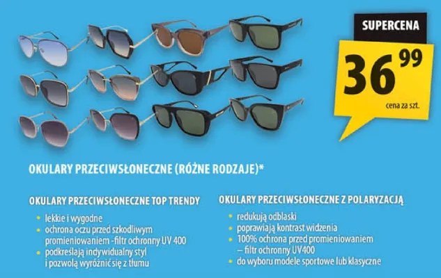 Okulary przeciwsłoneczne top trendy promocja w Arhelan