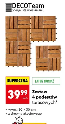 Zestaw 4 podestów tarasowych promocja w Biedronka