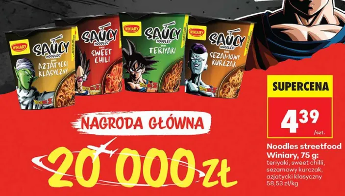 Noodles streetfood Winiary Saucy Noodles Sezamowy Kurczak promocja w Biedronka