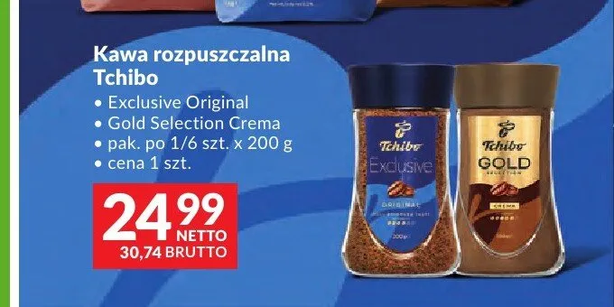 Kawa rozpuszczalna Tchibo Gold Selection Crema promocja w Makro