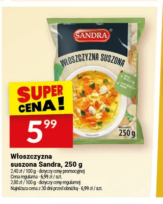 Włoszczyzna suszona Sandra promocja w Twój Market