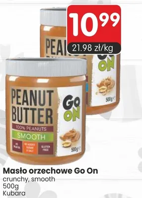 Masło orzechowe Go On crunchy, smooth promocja w Market Point