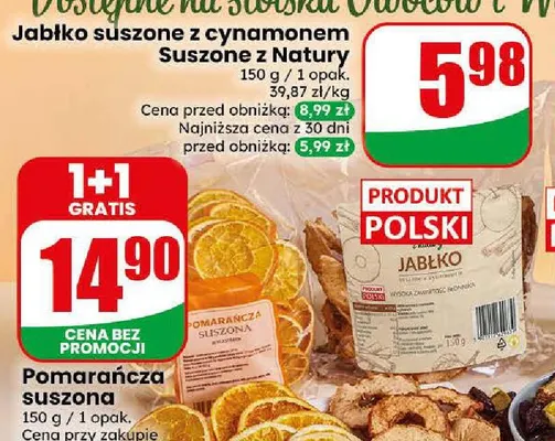 Jabłko suszone z cynamonem Suszone z Natury promocja w Dino