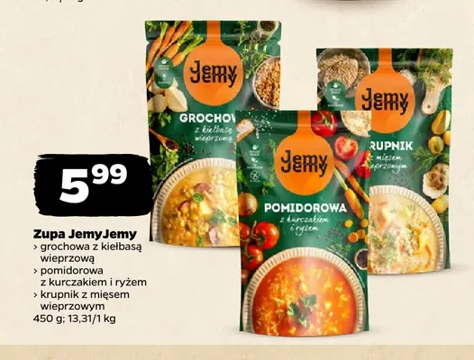 Zupa grochowa z kiełbasą wieprzową JemyJemy promocja w Netto