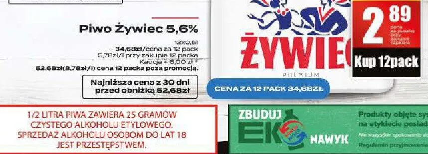 Piwo Żywiec 5,6% promocja w Supeco