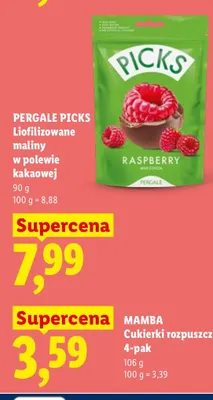 Cukierki rozpuszczalne, 4-pak promocja w Lidl
