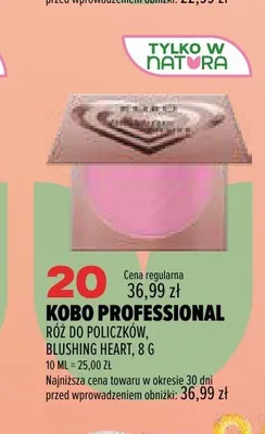 Róż do policzków Kobo Professional Blushing Heart promocja w Drogerie Natura