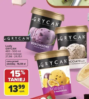 Lody Grycan promocja w Carrefour