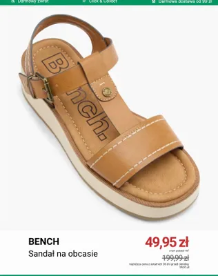 Sandał na obcasie Bench promocja w Deichmann