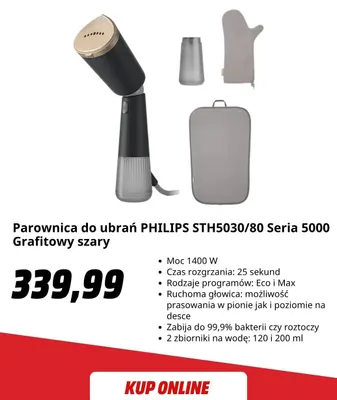 Parownica do ubrań Philips STH5030/80 Seria 5000 grafitowy szary promocja w Media Markt