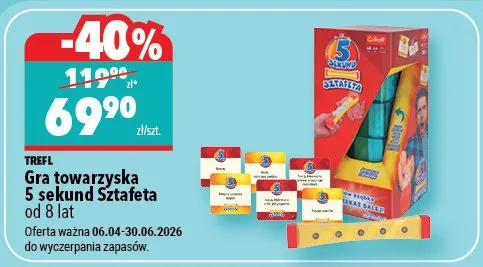 Gra towarzyska 5 sekund Sztafeta od 8 lat promocja w Biedronka Home
