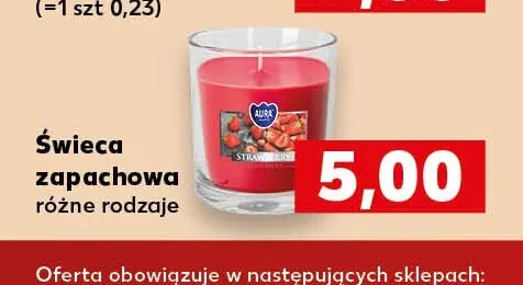 Świeca zapachowa Aura promocja w Kaufland
