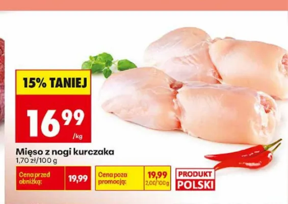 Mięso z nogi kurczaka polskie promocja w Biedronka