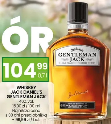Whiskey Jack Daniel's Gentleman Jack promocja w Twój Market