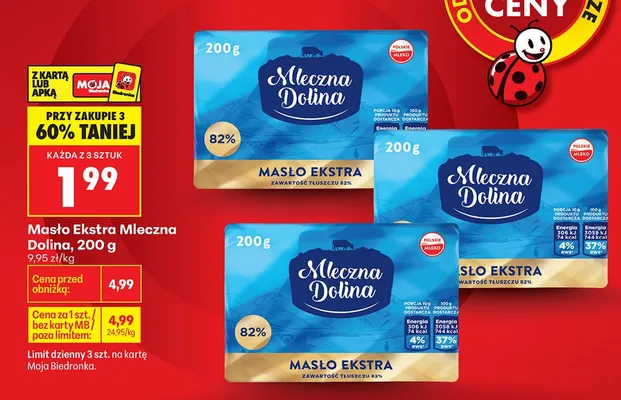Masło ekstra Mleczna Dolina promocja w Biedronka