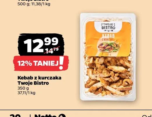 Kebab z kurczaka Twoje Bistro promocja w Netto