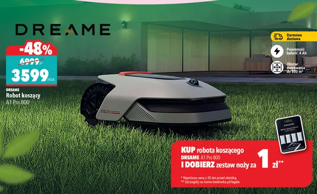 Robot koszący A1 Pro 800 promocja w Biedronka Home