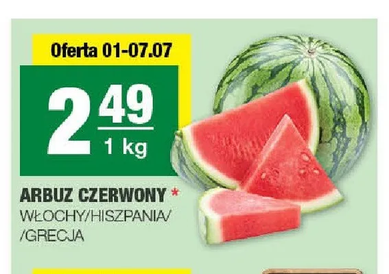 Arbuz czerwony promocja w SPAR