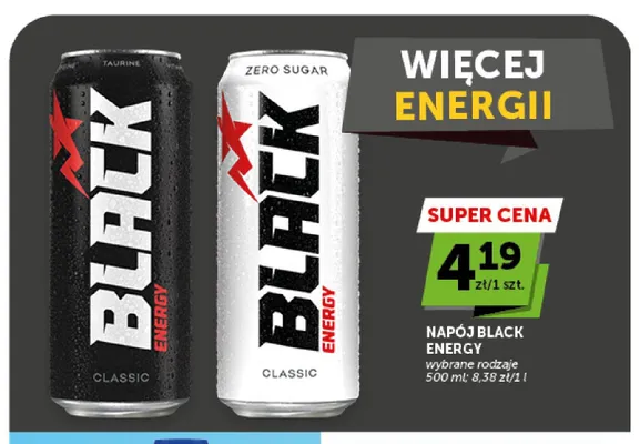 Napój energetyczny Black Energy Classic promocja w Groszek
