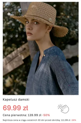 Kapelusz damski promocja w Monnari