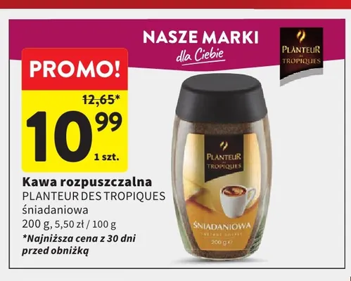 Kawa rozpuszczalna Planteur des Tropiques śniadaniowa promocja w Intermarche