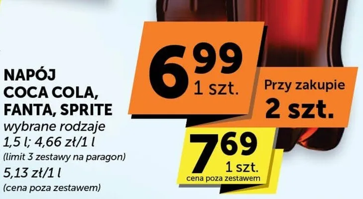 Napój Coca Cola, Fanta, Sprite promocja w ABC