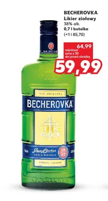 Likier ziołowy Becherovka promocja w Kaufland