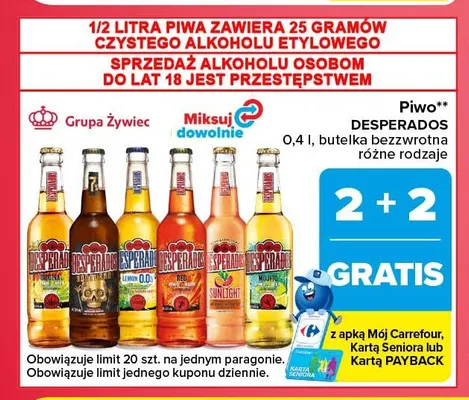 Piwo Desperados promocja w Carrefour